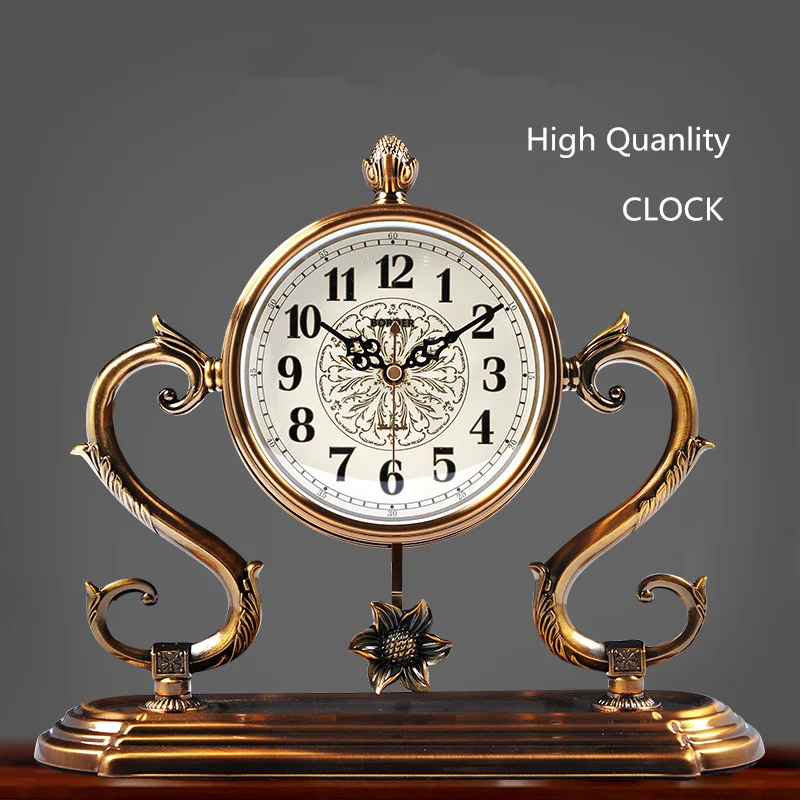 2018 New Desk Alloy Clock European And American Bedroom Home Decoration Livingroom Mens Gift Clock