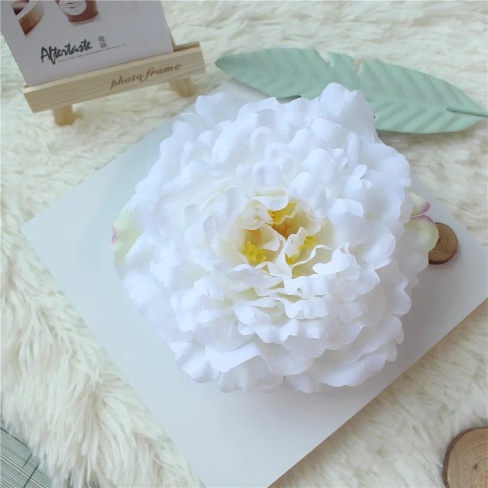 Big Rose Artificial Flower Head White Peonies Silk Red Artificial Flower Heads Wedding Flower Wall Garden Decoration  (13)