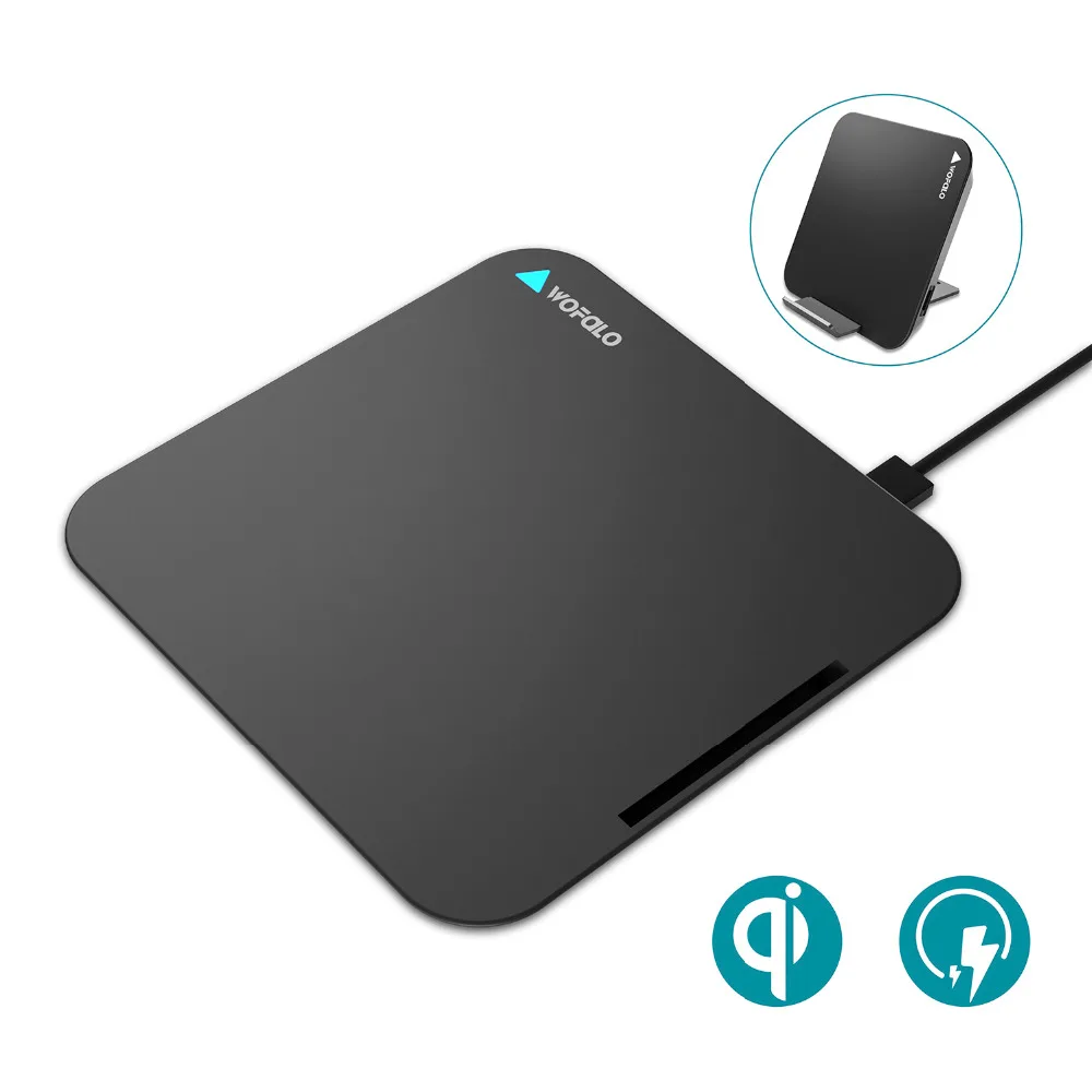 Auckly Qi Wireless Charger 10W Fast Wireless Power Bank 2 In 1 Portable
