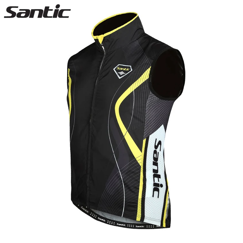 

Santic Spring Autumn Winter Cycling Jacket Men Sleeveless Sport Road Mountain Bike Jacket Windproof Bicycle Vest Ciclismo