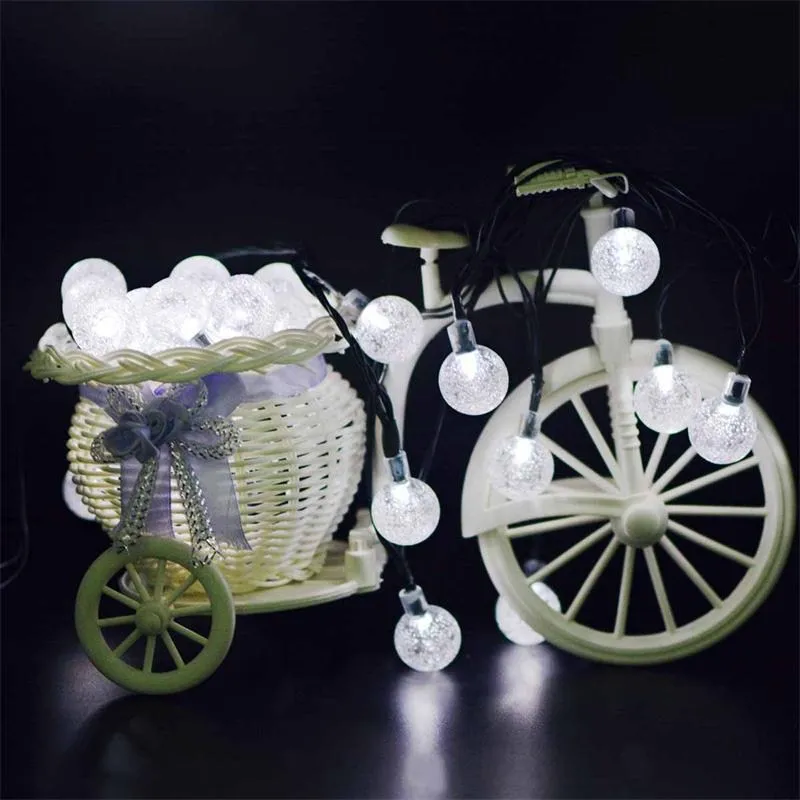 

30 LED Crystal Ball Solar Lamp Power Garden Lighting String Fairy Lights Christmas Trees Party Garlands Decor Dream Outdoor
