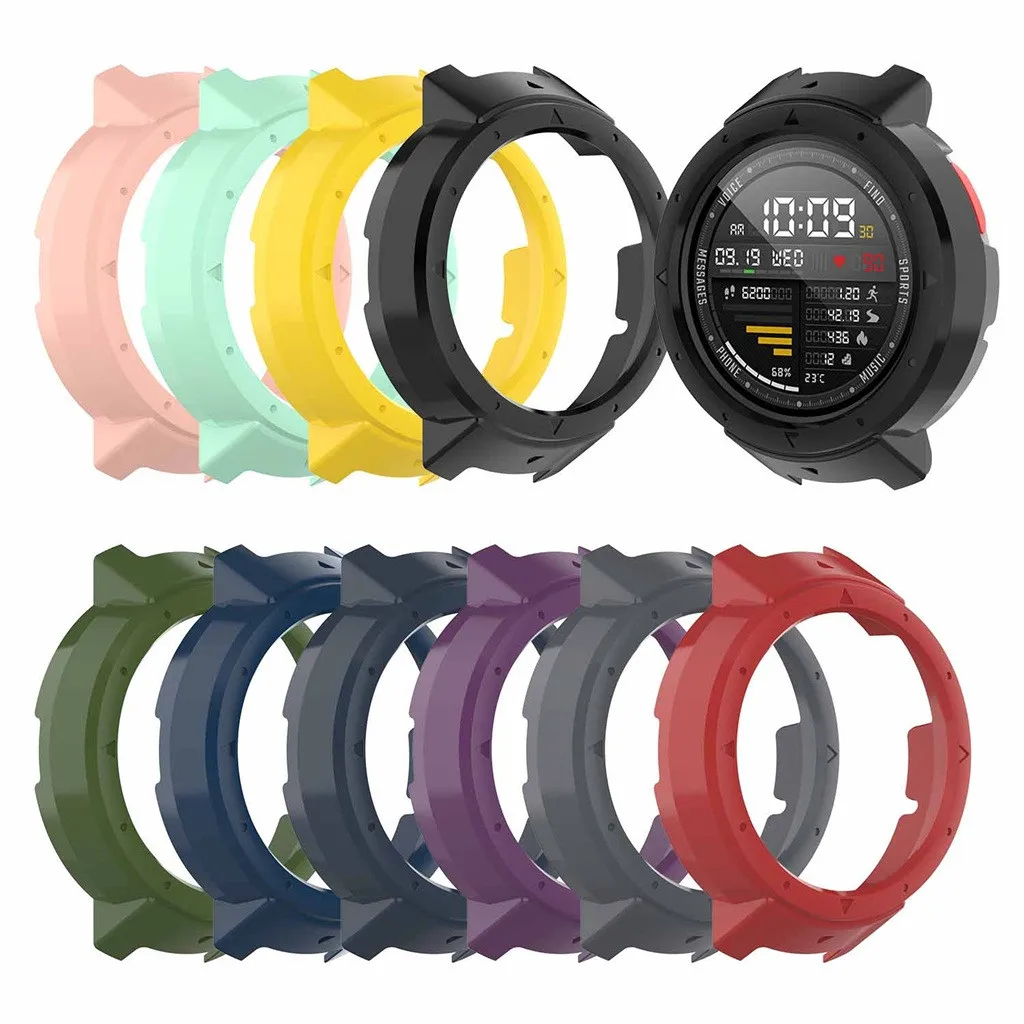 

Case Cover Shell Silicone Frame Protective for Xiaomi Huami Amazfit Verge Watch Soft silicone sleeve for smart bracelet accessor