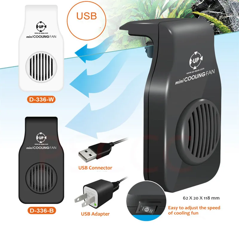 12V Low Noise Fish Tank Coldwind Cooling Fan Hang On Water Plant Cooler Temperature Control Marine Aquarium Coral Reef