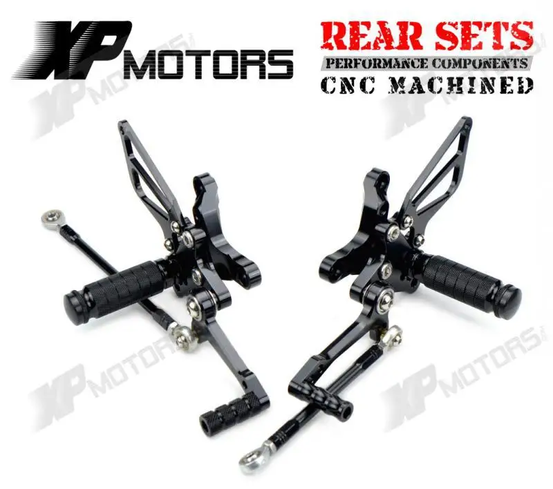 

Black CNC Adjustable Foot Pegs Billet Racing Rearset Kits Rear Sets For Ducati 1098 R 2007 2008 2009