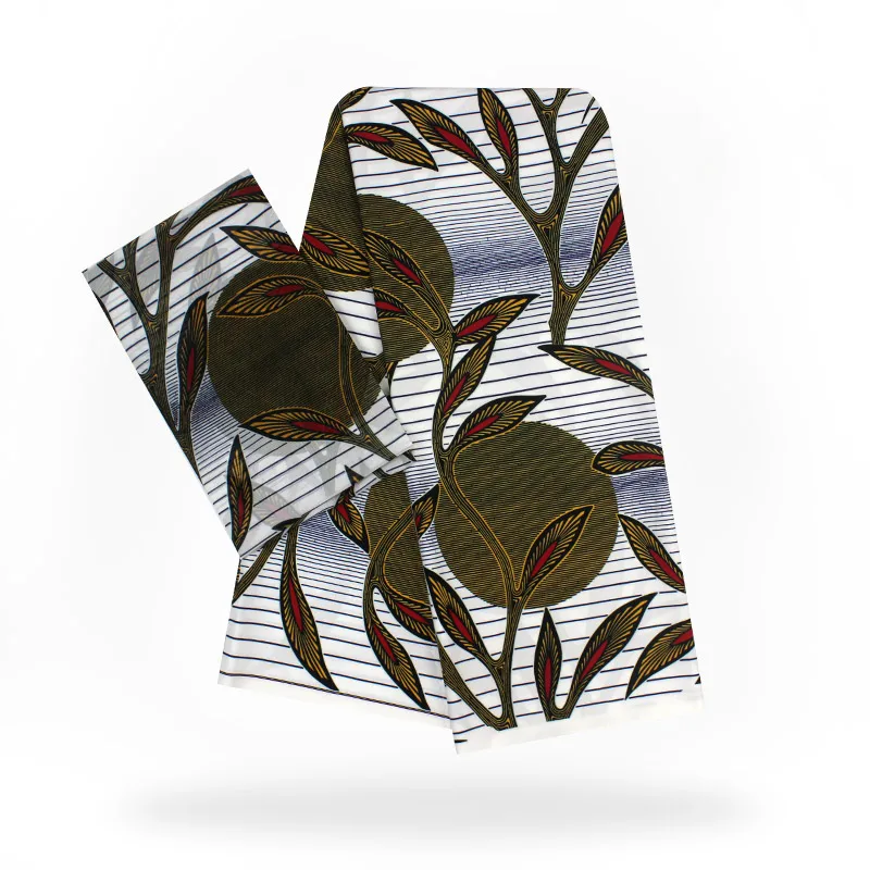 

African imitated silk fabric digital printed fabric nigerian design wax pattern 4yard audel fabric +2yard chiffon for dress 30