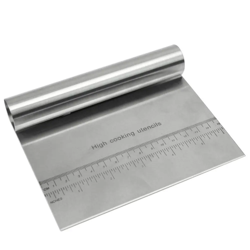 

Professional Stainless Steel Butter Cream Pizza Dough Scraper Cutter with Scale Kitchen Pastry Cake Tools