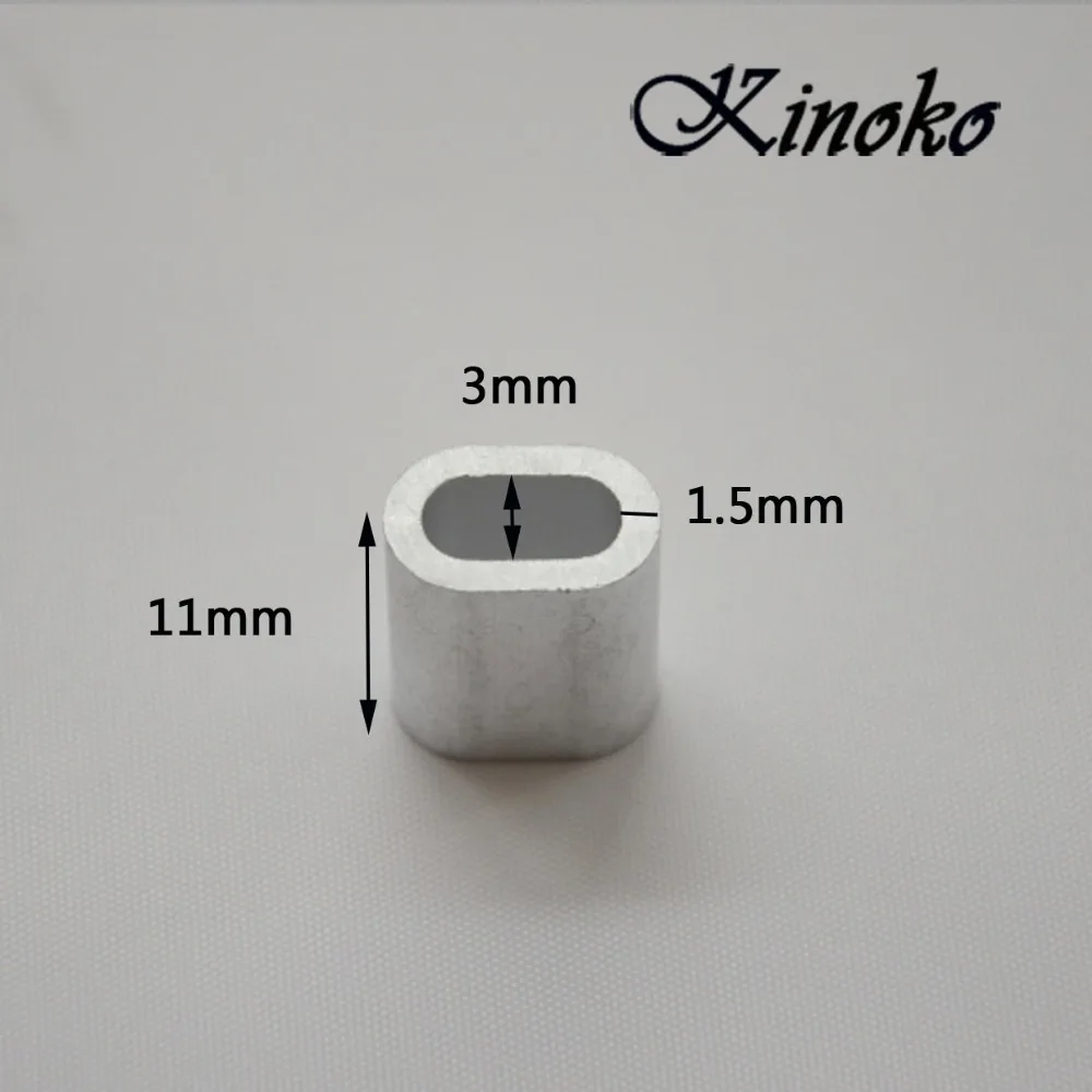NEW LOT OF 100 1//8/" Aluminum Cable Crimps//Sleeves