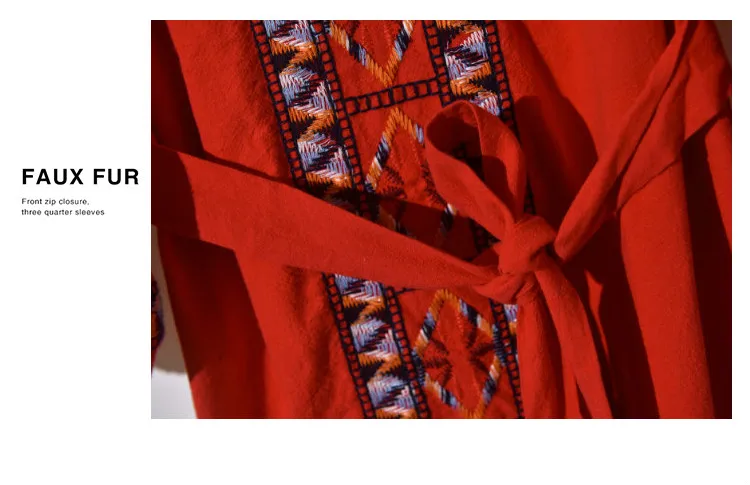 Boho Chic каштановых в винтажном стиле рукав «фонарик» цветочной вышивкой пляжное богемное женское платье-миди с v-образным вырезом, летнее платье, vestidos