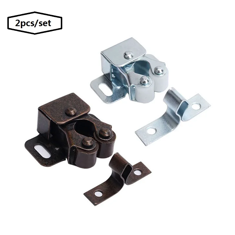 

2PCS/LOT Door Stop Closer Stoppers Damper Buffer Magnet Cabinet Catches With Screws For Wardrobe Hardware Furniture Fittings