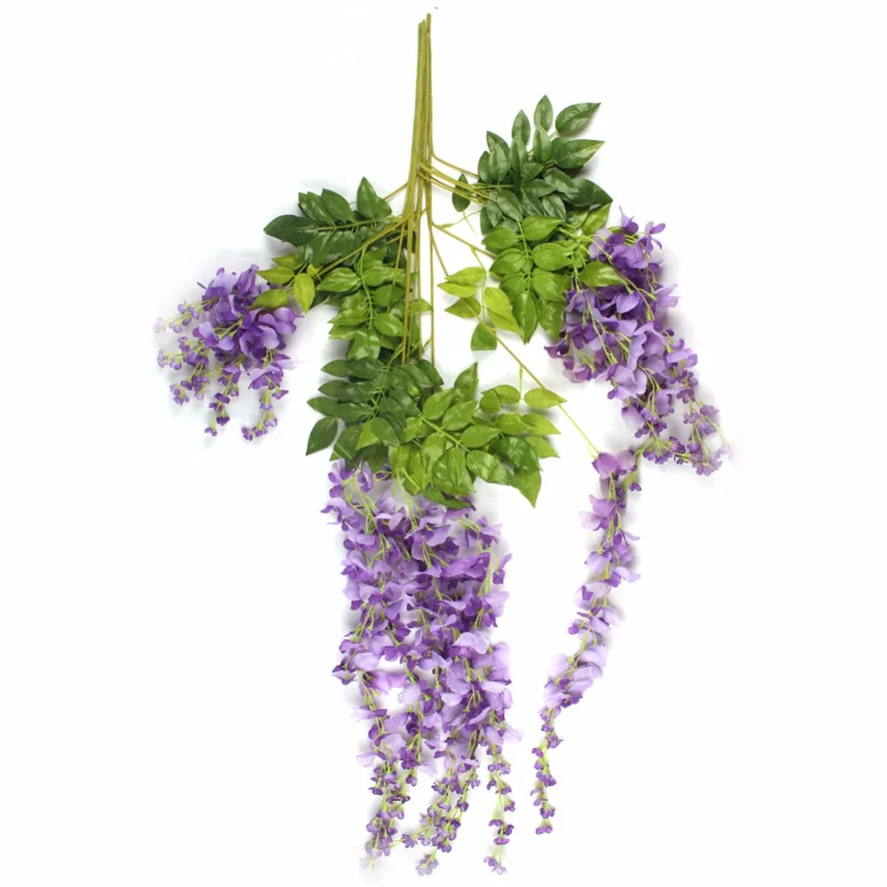 Buy 24pcs Artificial Hanging Flower Silk Wisteria