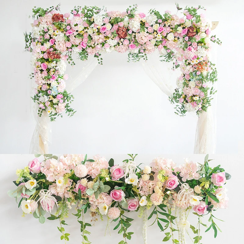 1m Simulation Plant Artificial Flowers Row Flower Wall Wedding Arrangement Decor Diy Pavilion Decor Arch Flowers Window Flores Buy At The Price Of 42 64 In Aliexpress Com Imall Com