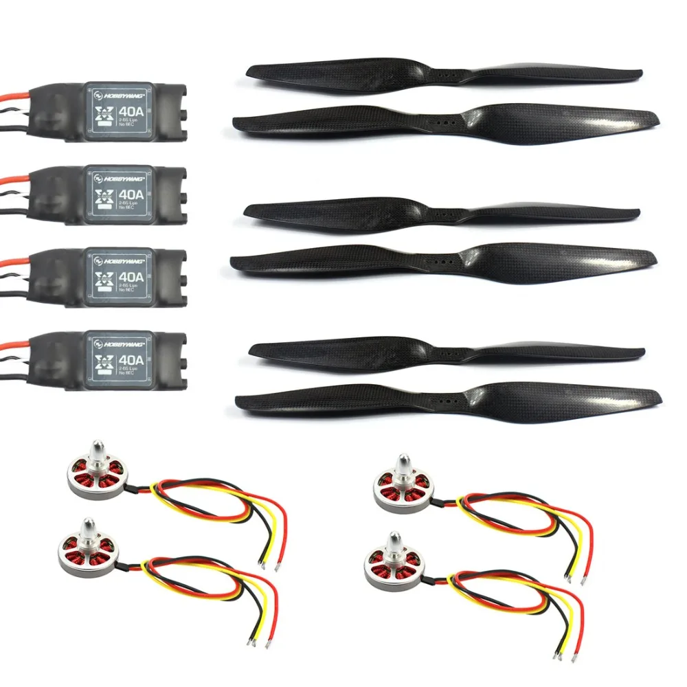 

Hobbywing XRotor 40A ESC + Carbon Fiber 1455 Propeller+750KV High Torque Brushless Motor for 650 680 690 RC Quadcopter Drone