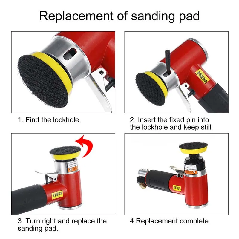 

Mini Air Sander Air Die Grinder Pneumatic Polisher Sanding PolishingTool With Sanding Pad