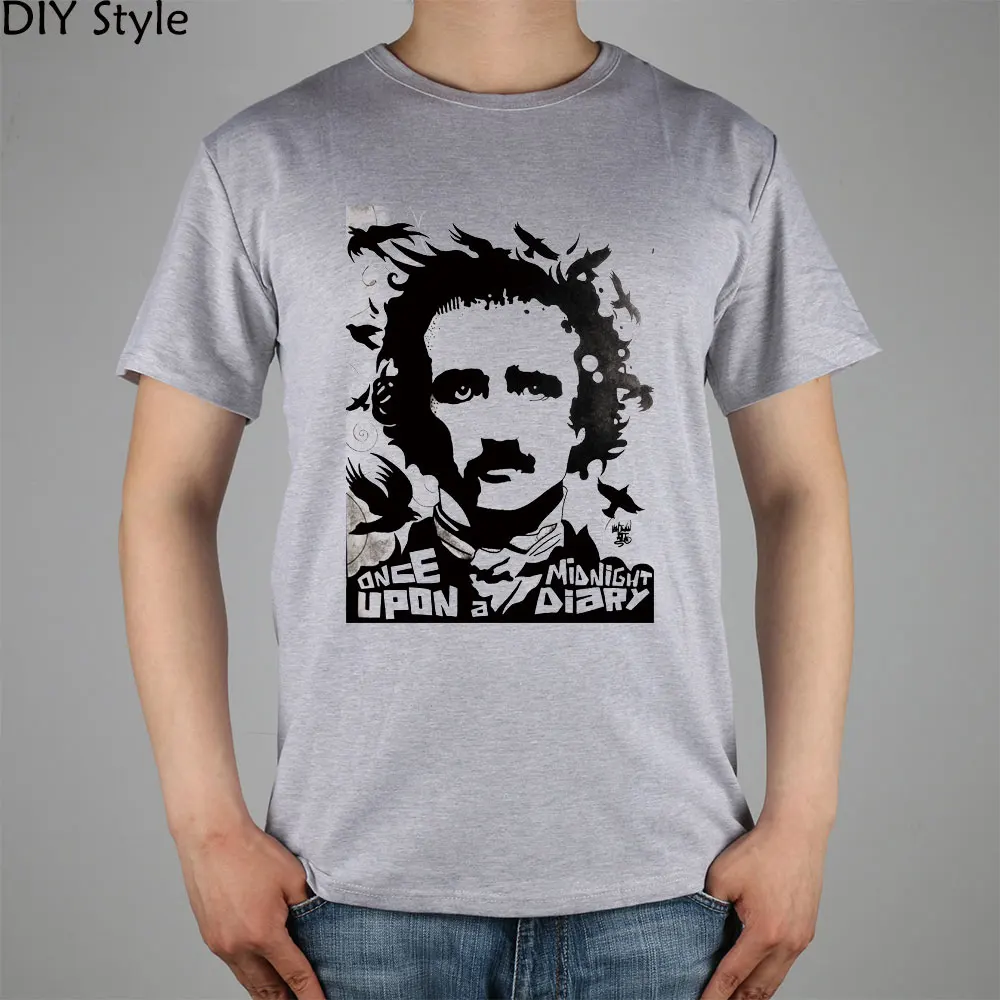 EDGAR ALLAN POE AND HORROR short sleeve T shirt Top Lycra Cotton Men T
