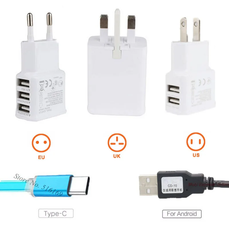5 V/2 ~ 2.5A для Oneplus Huawei P8/Max/P9/Lite Honor 8 Lenovo Vibe Shot/P1 USB порт EU/US/UK зарядка настенное