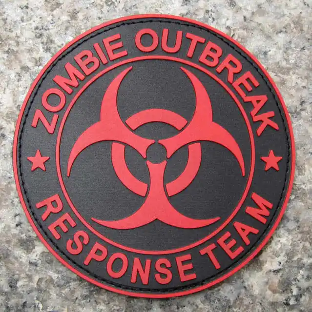 Special Offers black background red design Biohazard Resident Evil Umbrella ZRT ZOMBIE OUTBREAK RESPONSE TEAM  3D PVC patch Badges PB257