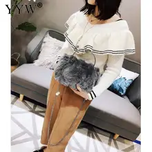 Милый Для женщин из кроличьей шерсти Сумочка Bolsos Mujer волосатые розового цвета с короткими ручками сумки для девочек зимние мягкие Sac основная Femme Сумки на цепи через плечо