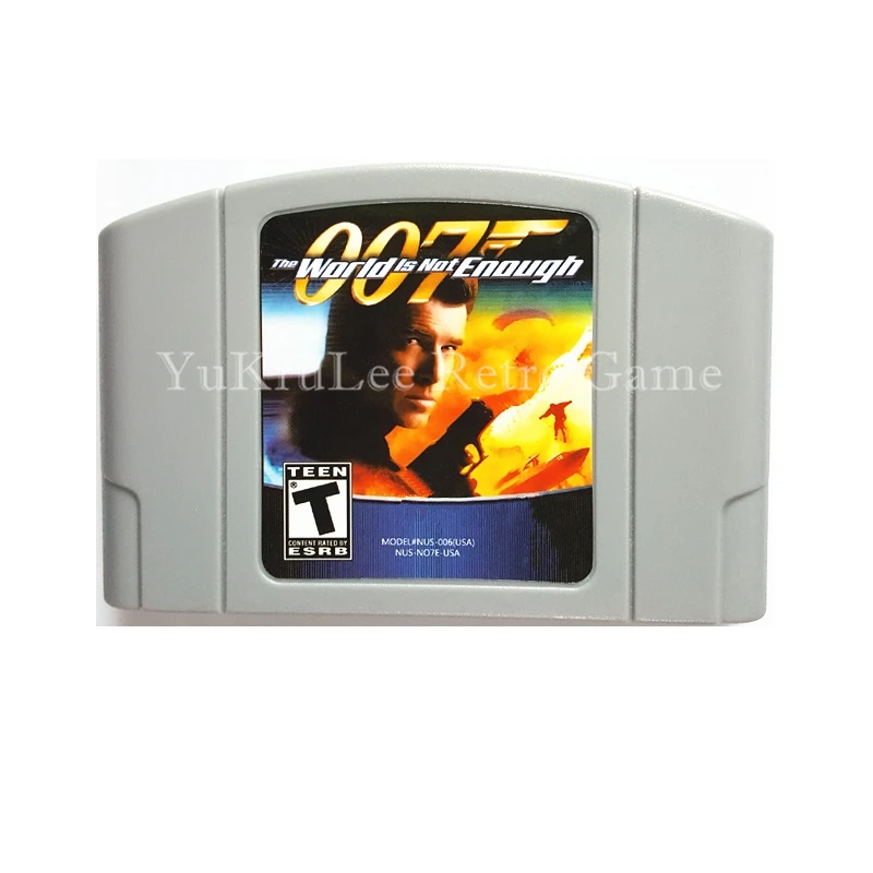 

007 The World Is Not Enough Video Game Cartridge Card for 64 Bit Family Game Console US NTSC Version English Languae N42