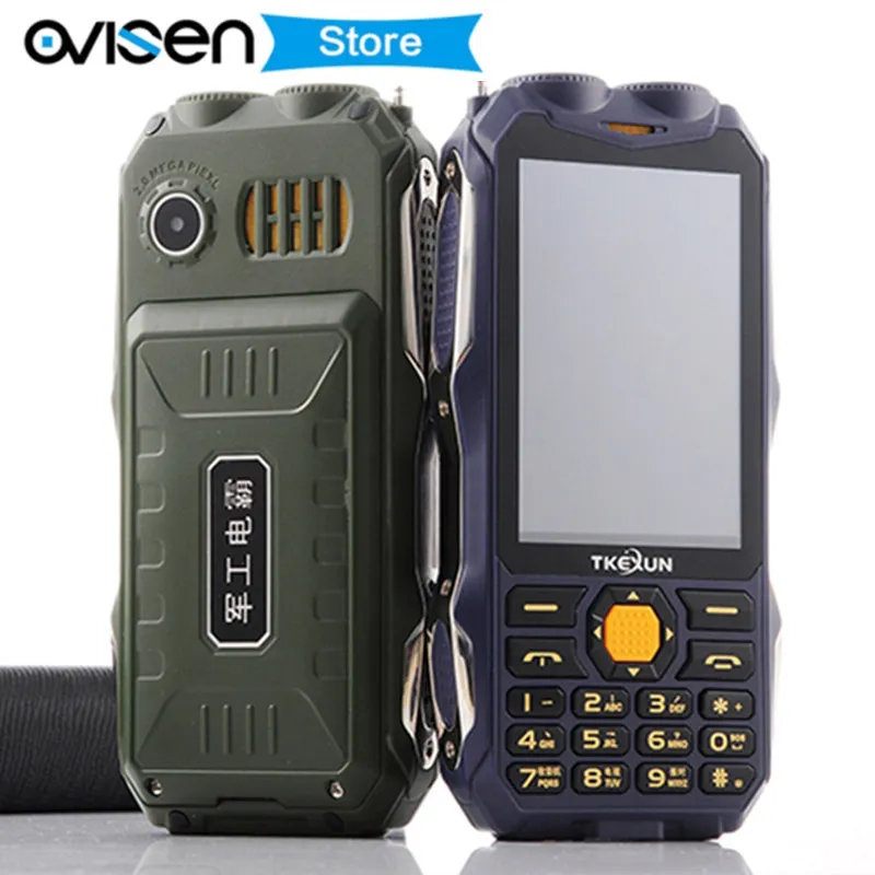 

FSMART TKEXUN Q8 Analog TV Power Bank Mobile Cell Phone 3.5 Inch Touch Screen Handwriting Dual flashlight Outdoor Cellphone