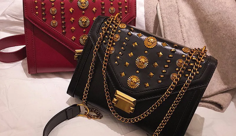 luxury women bag female shoulder bag Ladies messenger bags with rivet_26