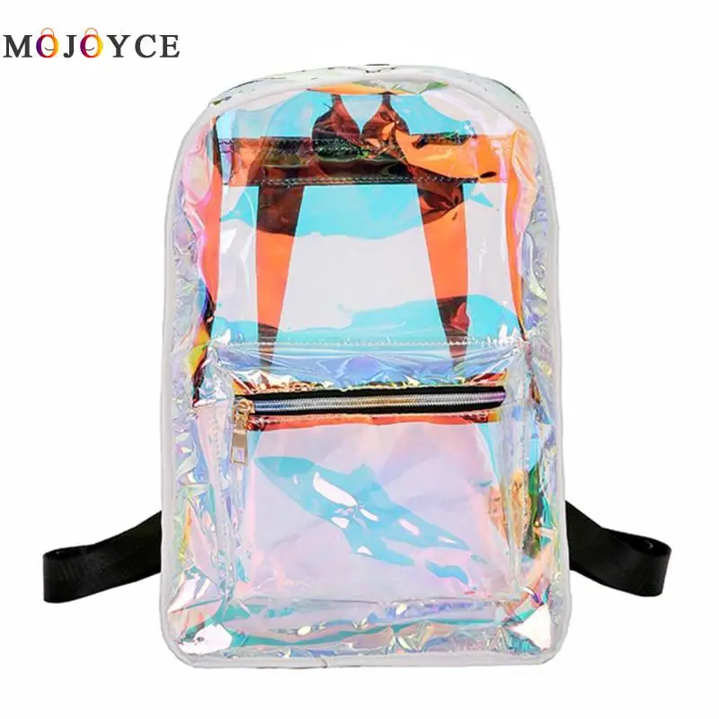 Street Women Clear PVC Laser Hologram Backpack Transparent Girls Casual Shoulder School Backpack Mochila Feminina Travel Bag Street Women Clear PVC Laser Hologram Backpack Transparent Girls Casual Shoulder School Backpack Mochila Feminina Travel Bag