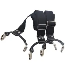 6 Клипов из натуральной кожи Эластичные подтяжки мужские женские подтяжки модные теплые стильные эластичные регулируемые подтяжки 3 см