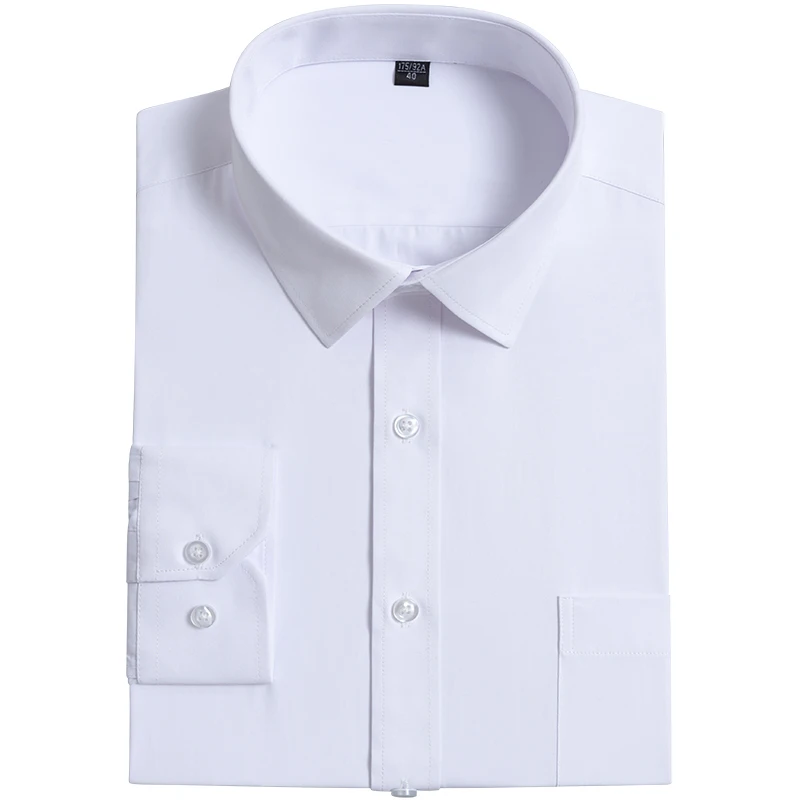

Men's Standard-fit Long Sleeve Solid Basic Dress Shirt Button Closure Classic Design Formal Business Social Work Shirts