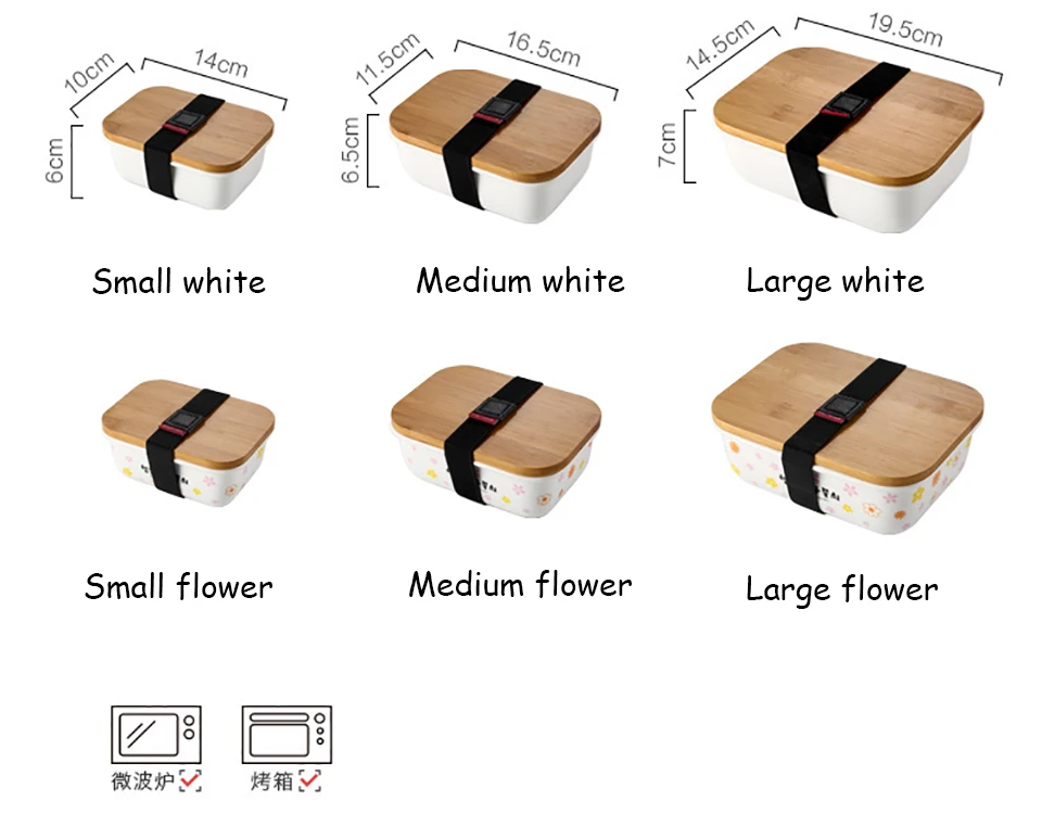 MICCK Microwavable Ланч-бокс в японском стиле бамбуковый керамический Bento box Теплоизоляционный контейнер для хранения продуктов