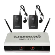 STARAUDIO 2CH Pro Беспроводная VHF двойная диджей караоке гарнитура микрофон система микрофон SMV-2001B