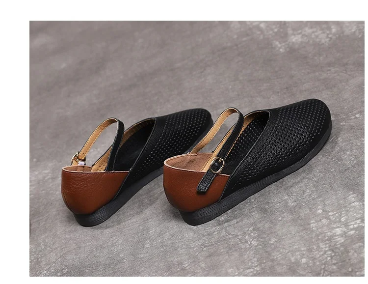 GKTINOO/Модная женская обувь на плоской подошве; мелкий ремень с пряжкой; дышащая Летняя обувь; мягкие лоферы из натуральной кожи; женская повседневная обувь