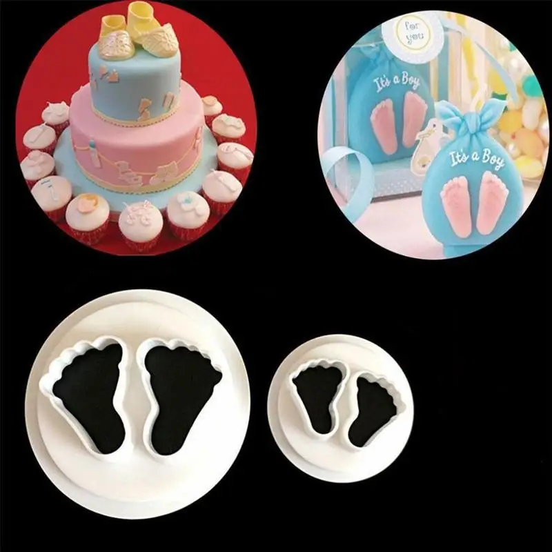 

2Pcs/Set New Cute Baby Feet Fondant Cake Mold Sugar Craft Bakeware Decorating Tool DIY Baking Tools Convenient Tool