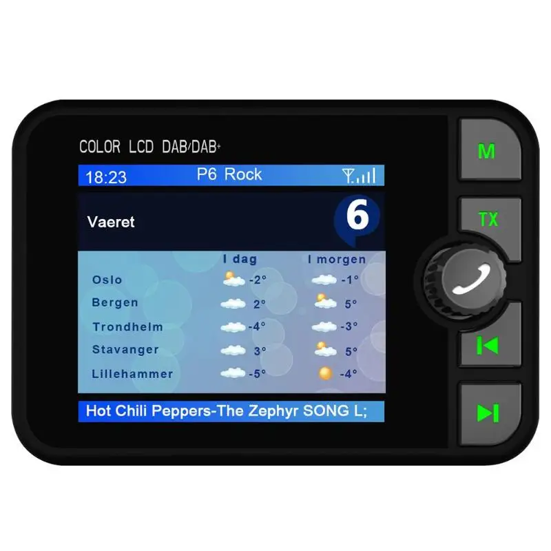 

C6 2.4 inch Color LCD Car DAB Radio Receiver FM Transmitter Bluetooth Handsfree Digital Broadcast Receiver