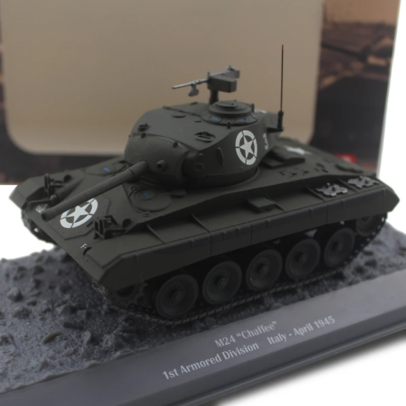 

1/43 World War II M24 Chaffee light tank alloy finished product model