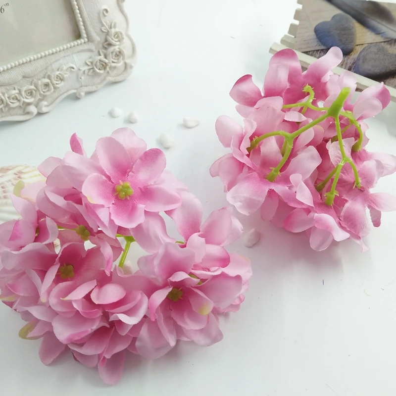 Дешевые unids 12/комбинация из шелка искусственная Гортензия цветок украшение для свадьбы