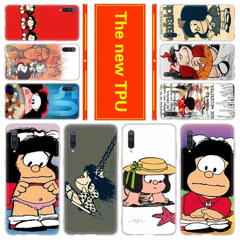 

Phone for Xiaomi 9 SE 8 lite 5X 6X Mi 9 8 A1 A2 F1 MAX 3 MIX 2S Redmi Note 7 6 5 K20 pro go Cover Case love Mafalda
