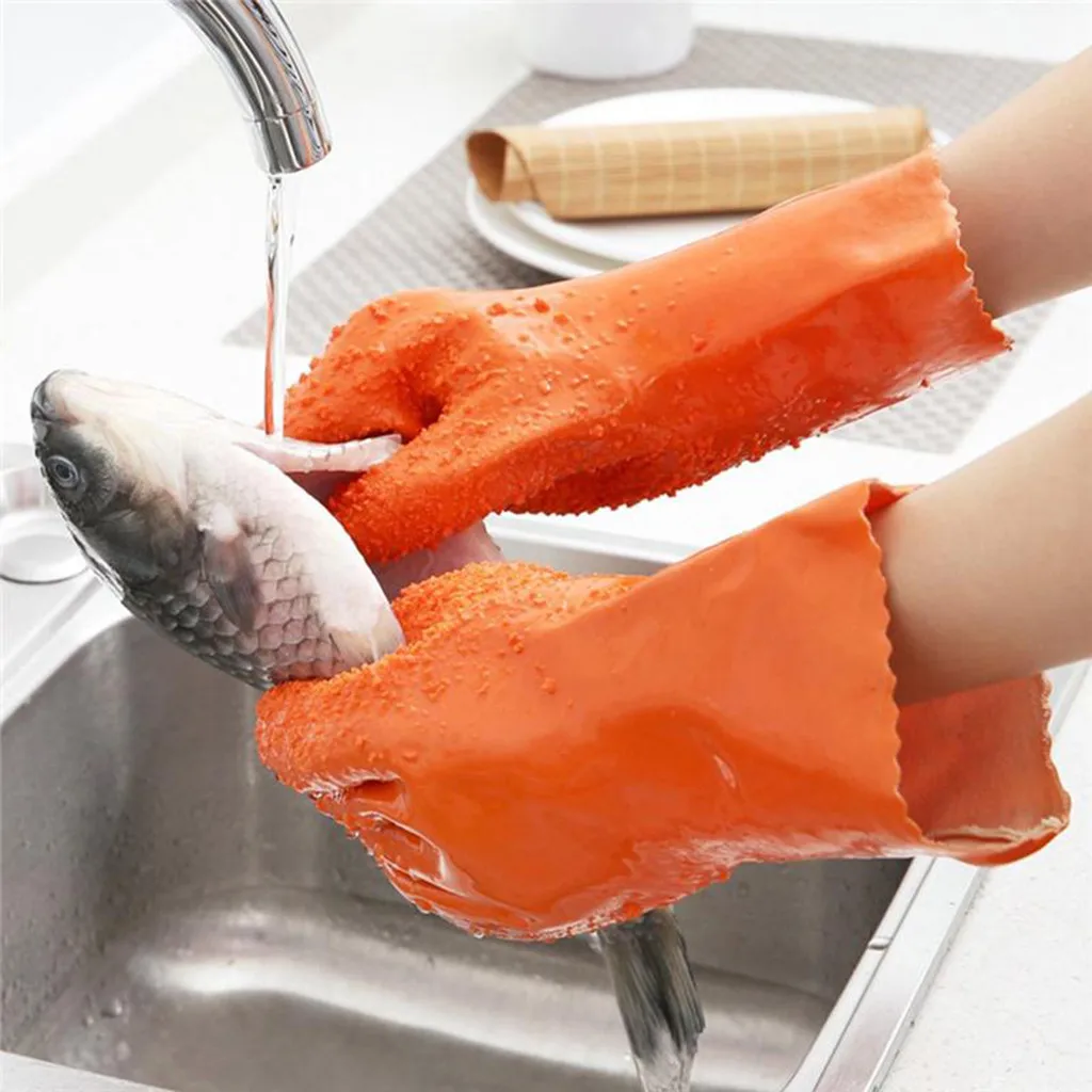 

2019 New 1 Pair Peeling Potato Gloves Peel Vegetable Fish Scale Gloves Non-slip #NN527