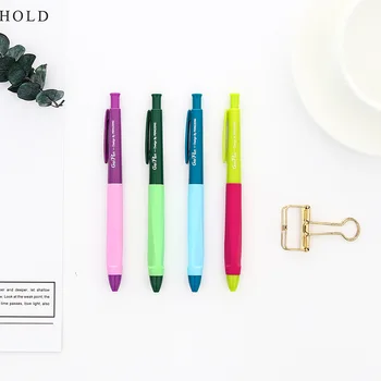 

[Stock Clearance] 7pcs Colorful gel pen Classical design 0.5mm ballpoint Black color Office school pens writing Stationery A6184