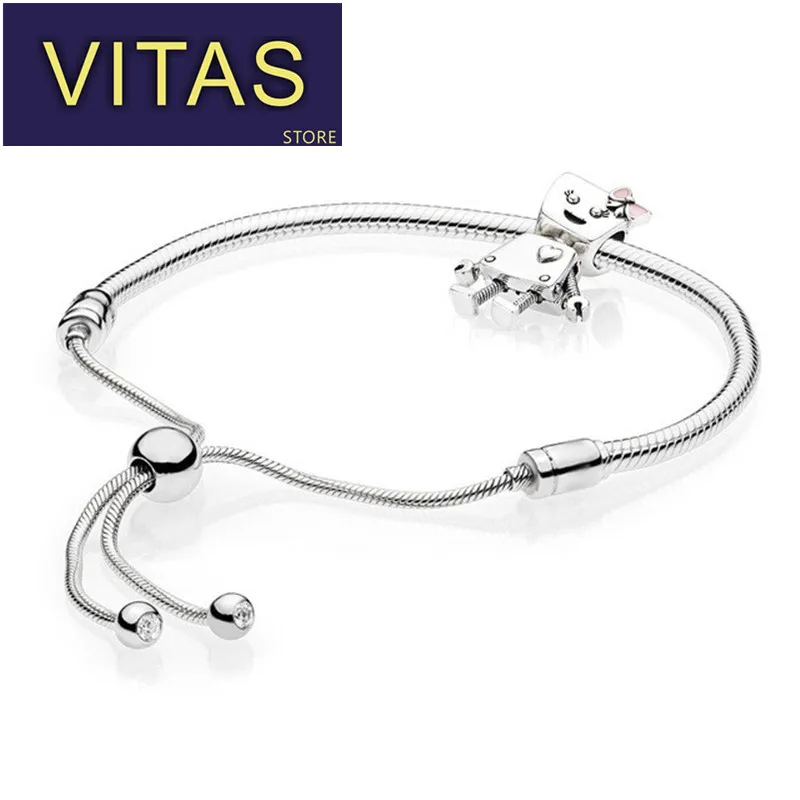 

ViTas PAN S925 Sterling Silver Bracelet Bracelet Creative Cute Cartoon Bracelet Couple Holiday Christmas Gift