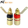 1pair Black+Red Gold-Plated Banana plugs insulation sound Terminals Anti-impact speaker terminals Banana jack socket ► Photo 1/6