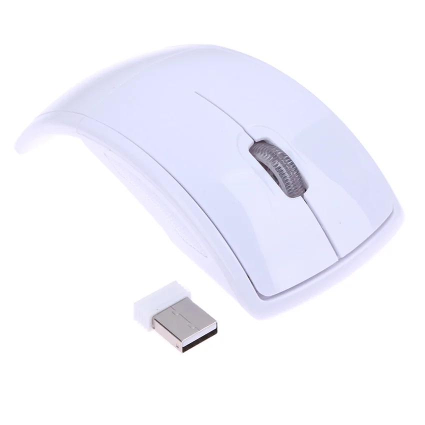 new white color 2 4ghz 3 buttons wireless arc folding mouse with usb receiver for laptop tablet new white color 2 4ghz 3 buttons wireless arc folding mouse with usb receiver for laptop tablet