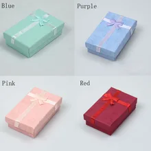 120 шт 8x5x2,5 см бумажный ювелирный набор коробка Подвеска упаковка чехол колье держатель серьги Органайзер кольцо коробка для хранения