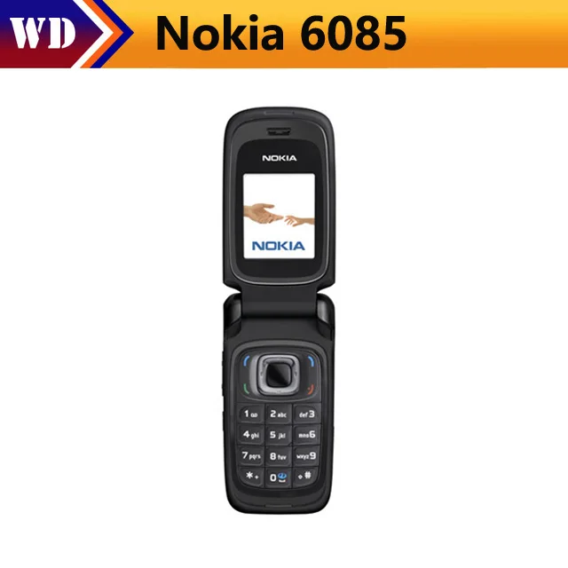 

Refurbished Original Nokia 6085 Mobile Phone 2G GSM Unlocked Flip Cellphone