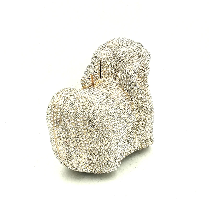 Женские свадебные туфли на очень высоких кошелек для свадьбы, вечеринки Женская Вечеринка сумка бриллиантами животного щенка собаки расшитая кристаллами сумочка-клатч элегантный сумочки со стразами