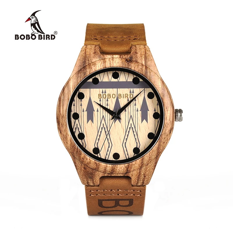 BOBO BIRD V-O30 Original Brand Unique Wood Watch Mens Casual Dress Design Quartz Wrist Watches relogio masculino curren