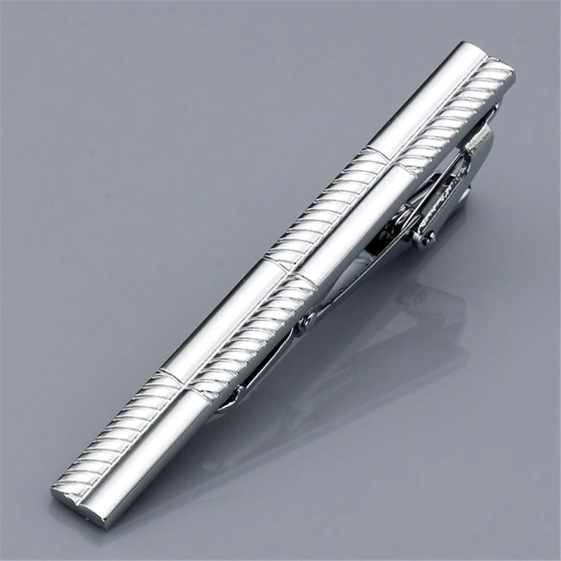High Quality Silvery Stainless Steel Exquisite GQ Classic Tie Bar Clip