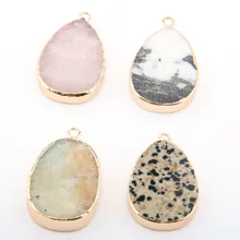 4 цвета Натуральная роза кварце капли воды подвески ручная работа для ожерелья или изготовления ювелирных изделий