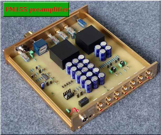 Законченный высококачественный предусилитель стерео HiFi монитор предварительного усилителя на основе FM155 предусилителя