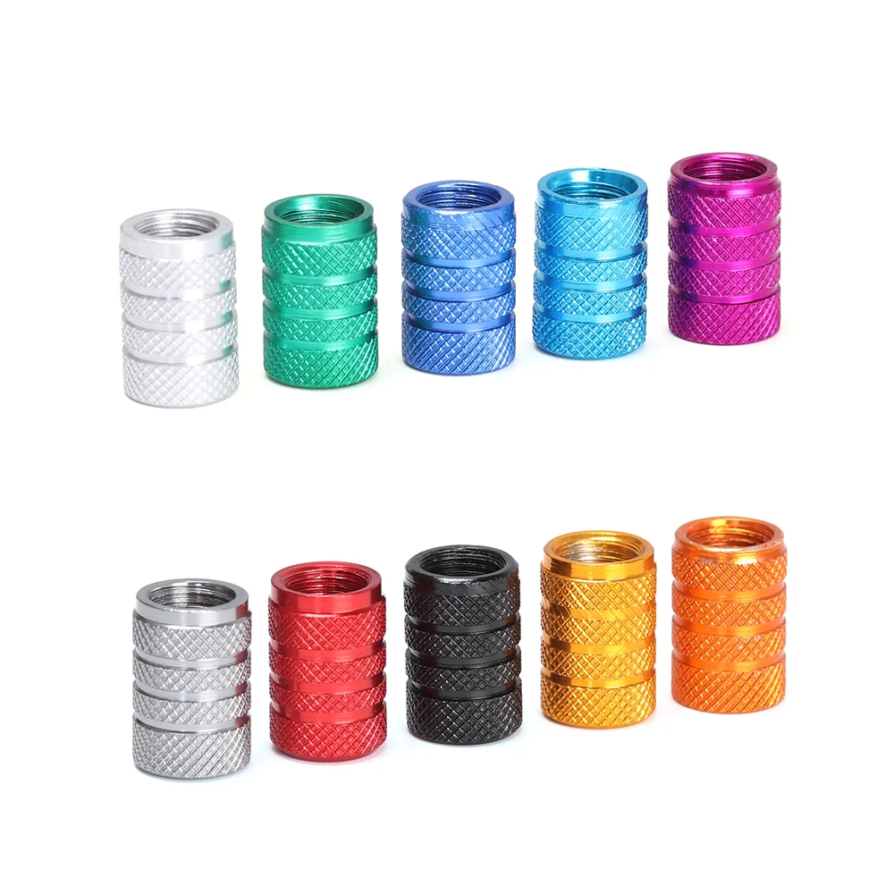 

4Pcs Aluminium Alloy Bicycle Cap Dustproof Bike Wheel Tire Covered Car Truck 10 Colors Universal Tube Tyre Bicycle Accessories