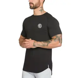 Новый 2018 расширить в стиле хип-хоп Уличный футболка мужские модные брендовые футболки фитнес мужчины летняя с коротким рукавом