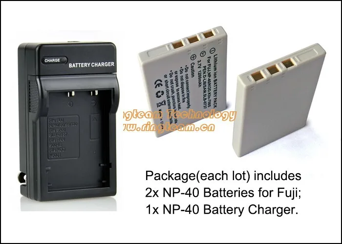 3-в-1 FNP40 NP-40 Батарея 2x& путешествий Зарядное устройство 1x для фотоаппаратов Fujifilm F480 F610 F650 F700 F710 F810 F811 J50 V10 Z1 Z2 Z3 Z5